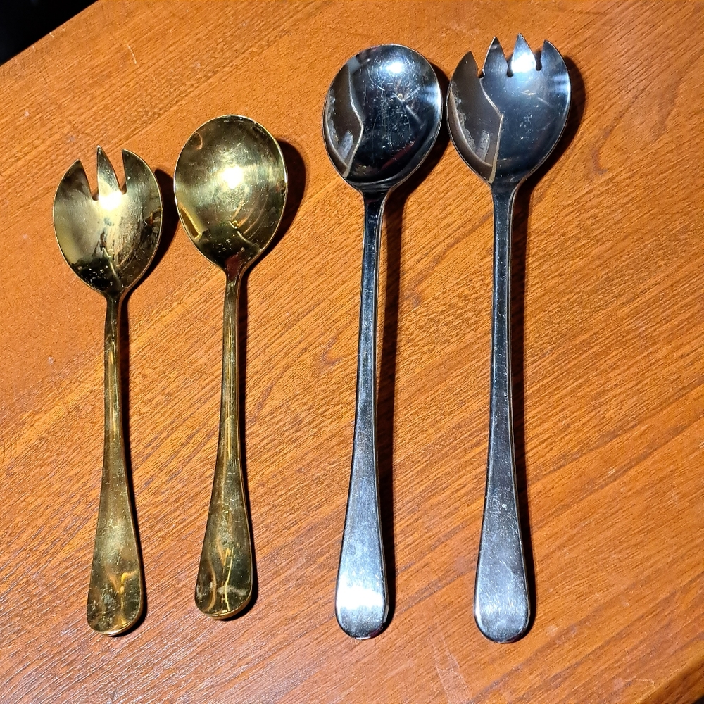 Stainless steel serving sets